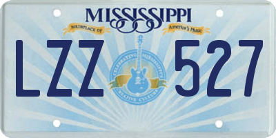 MS license plate LZZ527