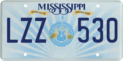 MS license plate LZZ530