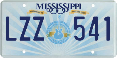MS license plate LZZ541