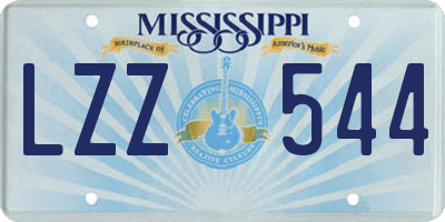 MS license plate LZZ544