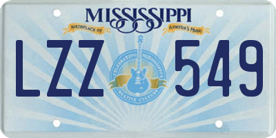 MS license plate LZZ549