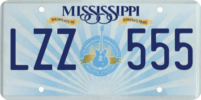 MS license plate LZZ555