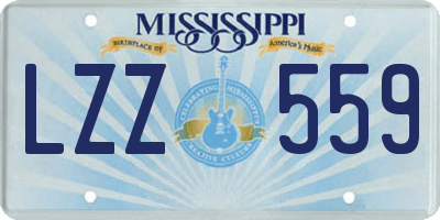 MS license plate LZZ559