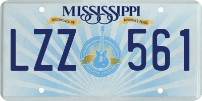 MS license plate LZZ561