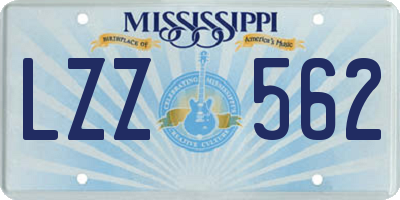 MS license plate LZZ562