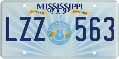 MS license plate LZZ563
