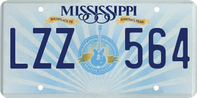 MS license plate LZZ564