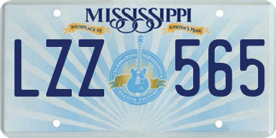 MS license plate LZZ565