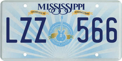 MS license plate LZZ566