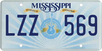 MS license plate LZZ569