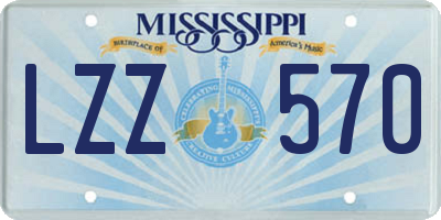 MS license plate LZZ570