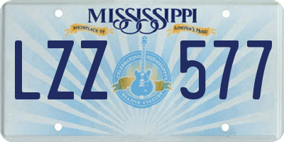 MS license plate LZZ577