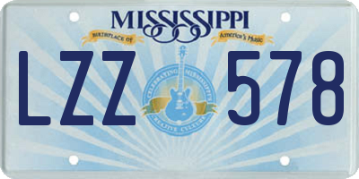MS license plate LZZ578