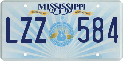 MS license plate LZZ584