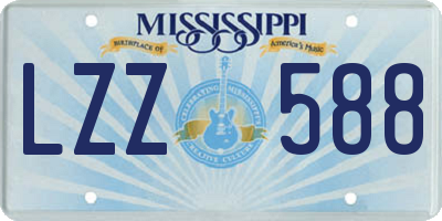 MS license plate LZZ588