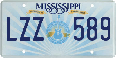 MS license plate LZZ589