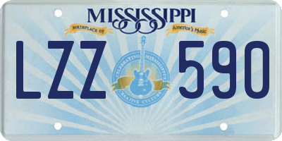 MS license plate LZZ590