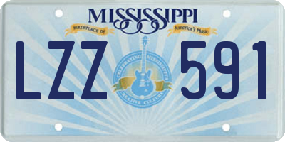 MS license plate LZZ591