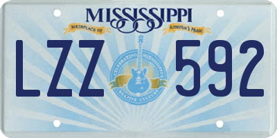 MS license plate LZZ592