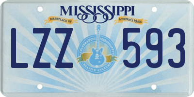 MS license plate LZZ593
