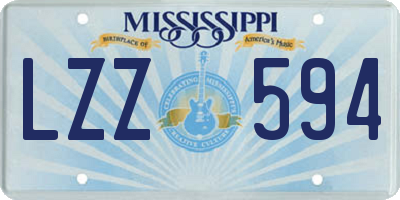 MS license plate LZZ594