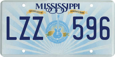 MS license plate LZZ596