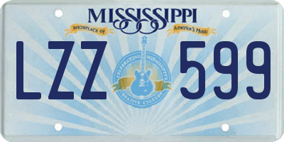 MS license plate LZZ599