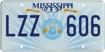 MS license plate LZZ606