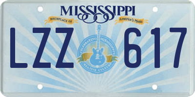 MS license plate LZZ617
