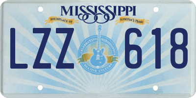 MS license plate LZZ618