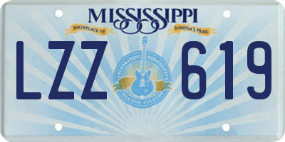 MS license plate LZZ619