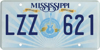 MS license plate LZZ621