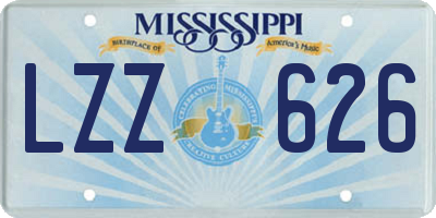 MS license plate LZZ626