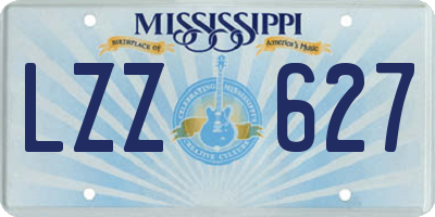 MS license plate LZZ627