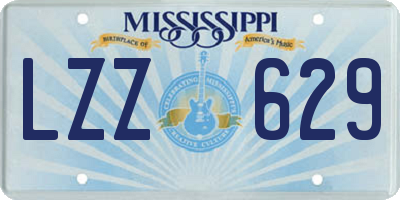 MS license plate LZZ629