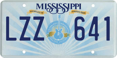 MS license plate LZZ641
