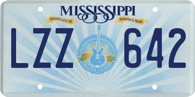MS license plate LZZ642