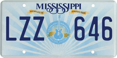 MS license plate LZZ646