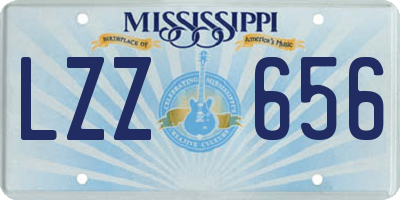 MS license plate LZZ656