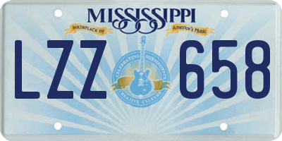 MS license plate LZZ658