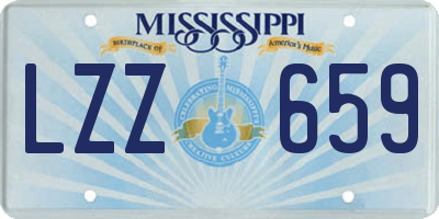 MS license plate LZZ659