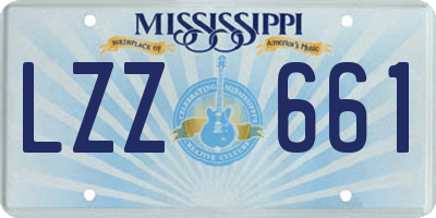 MS license plate LZZ661
