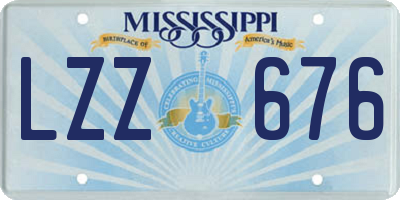 MS license plate LZZ676