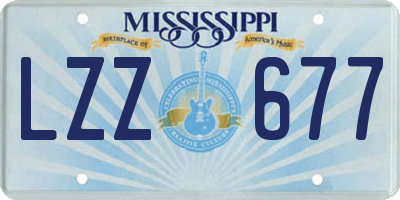 MS license plate LZZ677