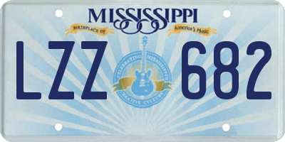 MS license plate LZZ682
