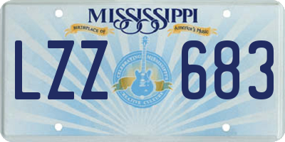 MS license plate LZZ683