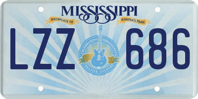 MS license plate LZZ686