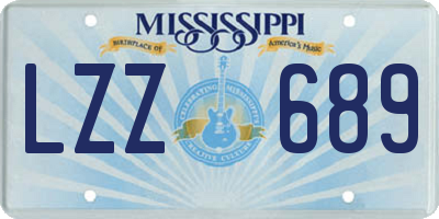 MS license plate LZZ689