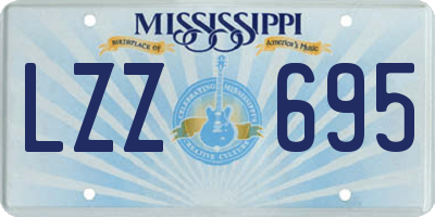MS license plate LZZ695