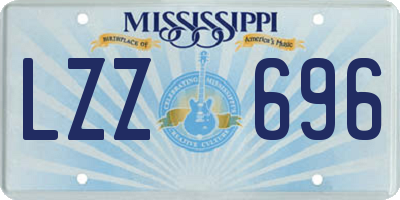MS license plate LZZ696